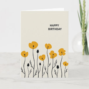 Cartão de Aniversário Botânico Doce