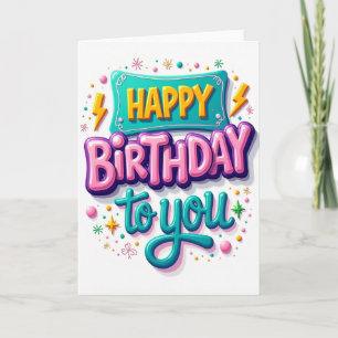 Cartão de Aniversário Brilhante