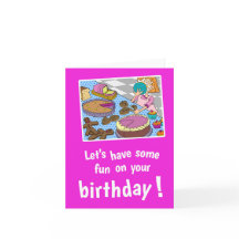 Cartão de aniversário brilhante e alegre para rapa