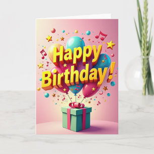 Cartão de Aniversário Brilho Caprichoso