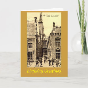 Cartão de aniversário - Bruges, Bélgica