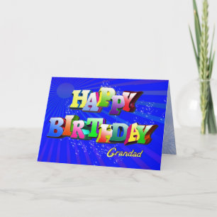 Cartão de aniversário Bubble para vovô