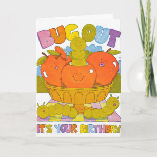 Cartão de Aniversário Bug Out com Letterpress