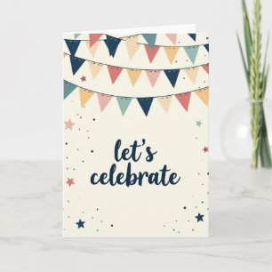 Cartão de Aniversário Bunting