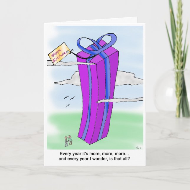 Cartão de Aniversário cada vez mais engraçado (Frente)