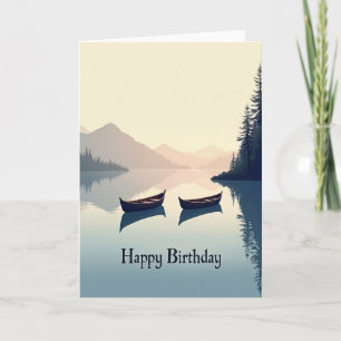 Cartão de Aniversário Calm Canoes