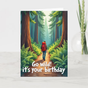 Cartão de Aniversário Caminho da Floresta Alegre