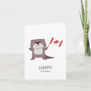 Cartão de aniversário canadense - Parabéns
