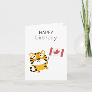 Cartão de aniversário canadense - Parabéns