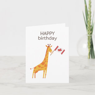 Cartão de aniversário canadense - Parabéns