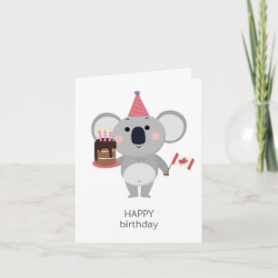 Cartão de aniversário canadense - Parabéns