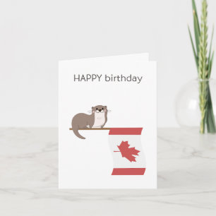 Cartão de aniversário canadense - Parabéns