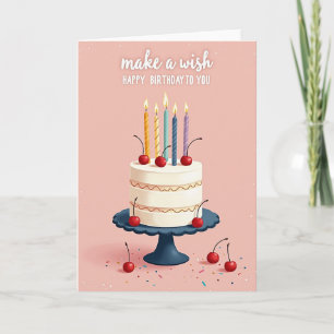 Cartão de Aniversário Candle Wish