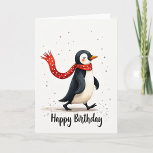 Cartão de Aniversário Caprichoso de Pássaro Doce