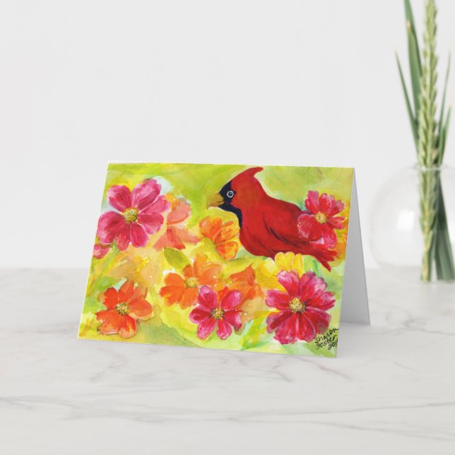 Cartão de Aniversário Cardeal (Frente)