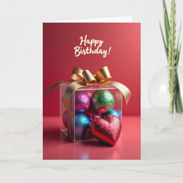 Cartão de Aniversário Carmesim (Frente)