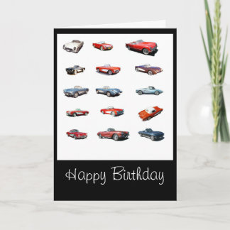 Cartão de aniversário carros