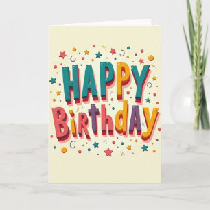 Cartão de Aniversário Carta Alegre