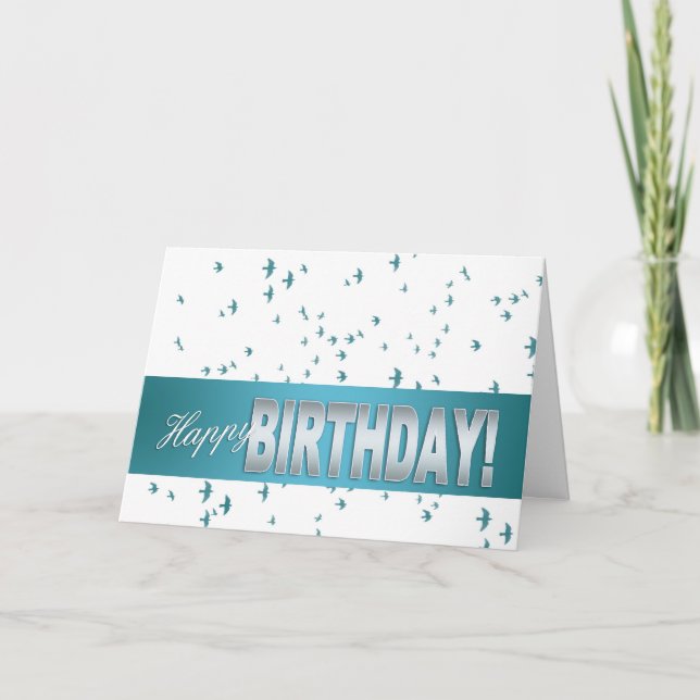 Cartão de aniversário - Cartão de aniversário de e (Frente)