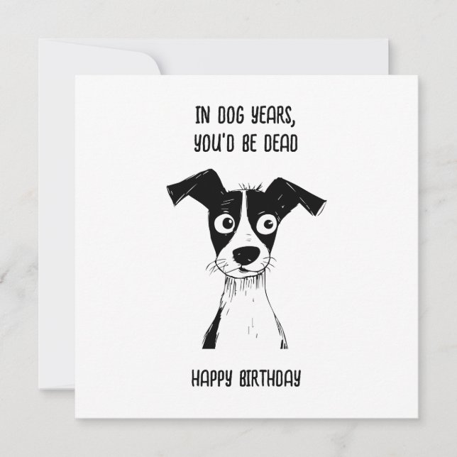 Cartão de Aniversário Cartão de aniversário engraç (Frente)