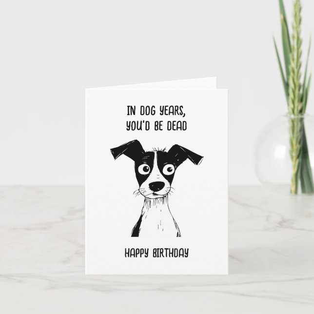 Cartão de Aniversário Cartão de aniversário engraç (Frente)