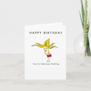 Cartão de Aniversário, cartão de banana glamorosa.