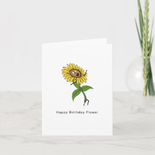 Cartão de Aniversário, cartão de flor de feliz ani