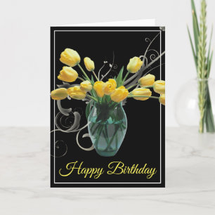 Cartão de Aniversário — Cartão De Tulipas Ama