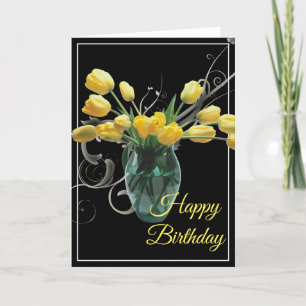 Cartão de Aniversário — Cartão De Tulipas Ama