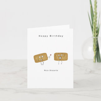 Cartão de Aniversário, cartão temático de biscoito