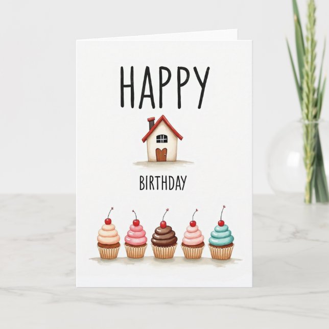 Cartão de Aniversário Casa Alegre (Frente)