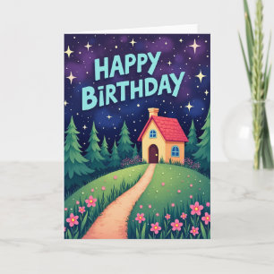 Cartão de Aniversário Casa Caprichosa