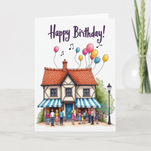 Cartão de Aniversário Casa Caprichosa