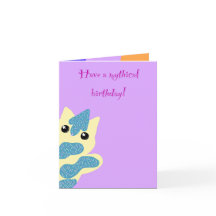 Cartão de aniversário Caticorn