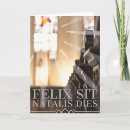 Cartão de Aniversário Católico - Latim