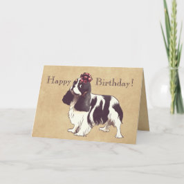 Cartão de Aniversário Cavalier King Charles Spanie