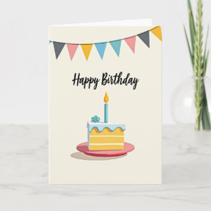 Cartão de Aniversário Celebração Floral