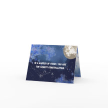 Cartão de Aniversário Celestial