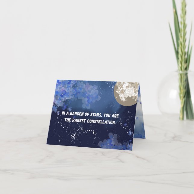 Cartão de Aniversário Celestial (Frente)