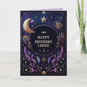 Cartão de Aniversário Celestial Personalizado Sol 