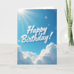 Cartão de Aniversário Céu Alegre