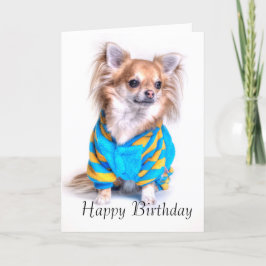 Cartão de aniversário Chihuahua