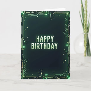 Cartão de Aniversário Circuito Luminoso