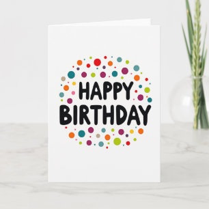Cartão de Aniversário Círculos Vibrantes