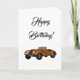 Cartão de Aniversário Clássico do Carro