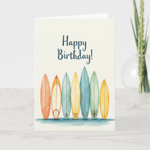 Cartão de Aniversário Coastal Boards