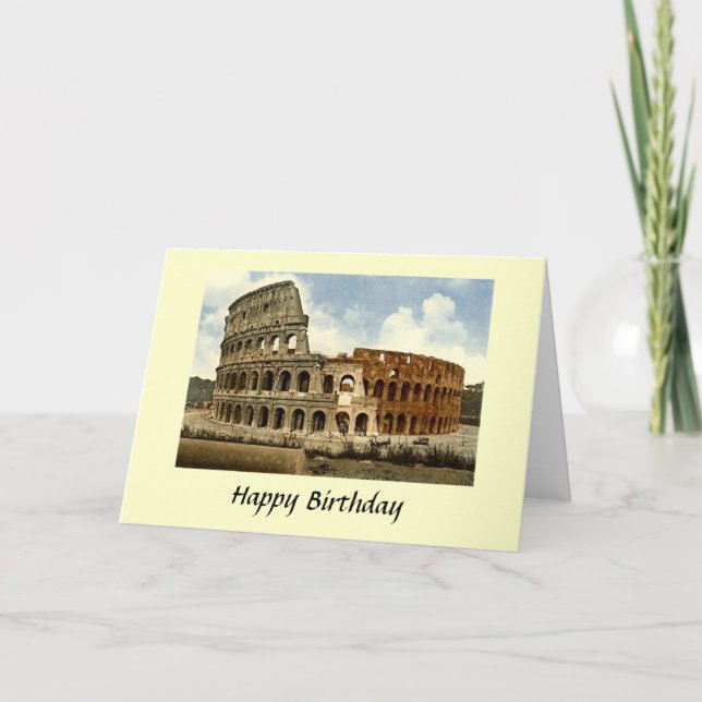 Cartão de Aniversário - Colosseum, Roma (Frente)