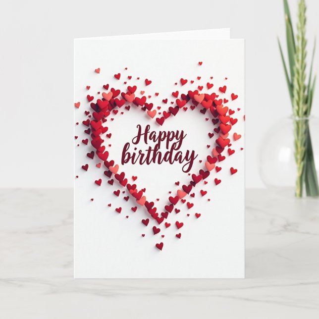 Cartão de Aniversário com Amor Sincero (Frente)