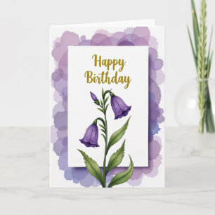 Cartão de Aniversário com Aquarela Floral