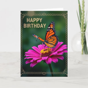 Cartão de Aniversário com Asa Laranja